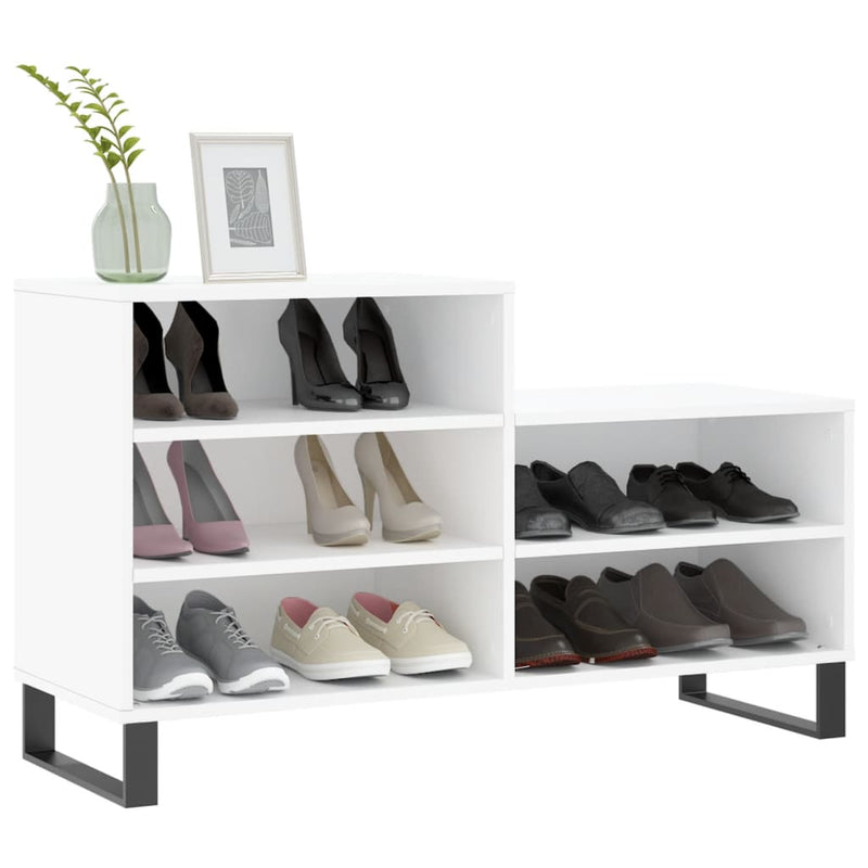Load image into Gallery viewer, Vidaxl schoenenkast 102x36x60 cm bewerkt hout wit
