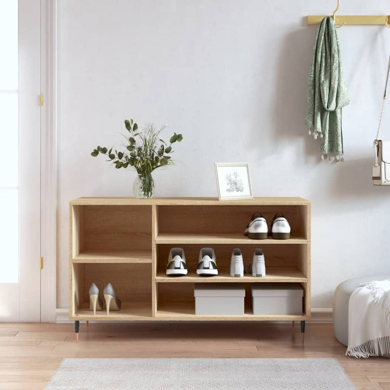 Load image into Gallery viewer, Vidaxl schoenenkast 102x36x60 cm bewerkt hout sonoma eikenkleurig
