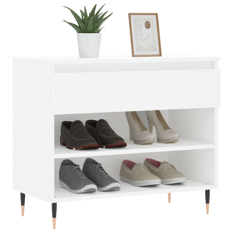 Load image into Gallery viewer, Vidaxl schoenenkast 70x36x60 cm bewerkt hout wit
