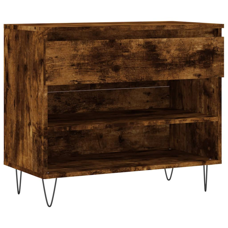 Load image into Gallery viewer, Vidaxl schoenenkast 70x36x60 cm bewerkt hout gerookt eikenkleurig
