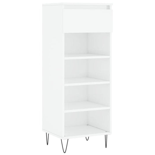 Vidaxl schoenenkast 40x36x105 cm bewerkt hout hoogglans wit