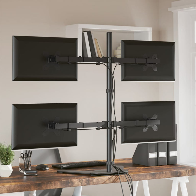 Load image into Gallery viewer, Vidaxl monitorbeugel vesa 75 100 mm zwart staal
