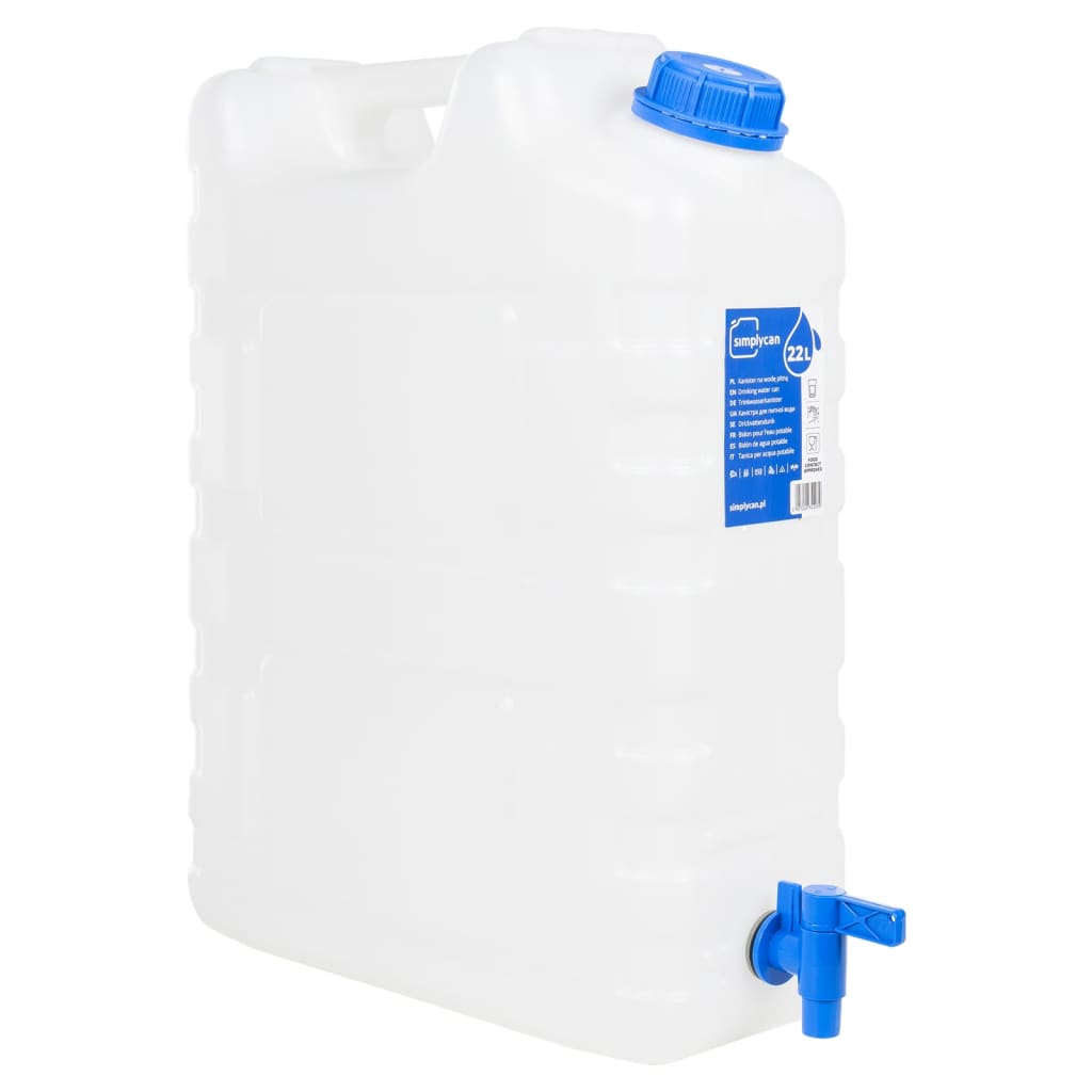 Vidaxl watertank met kraan 20 l kunststof transparant