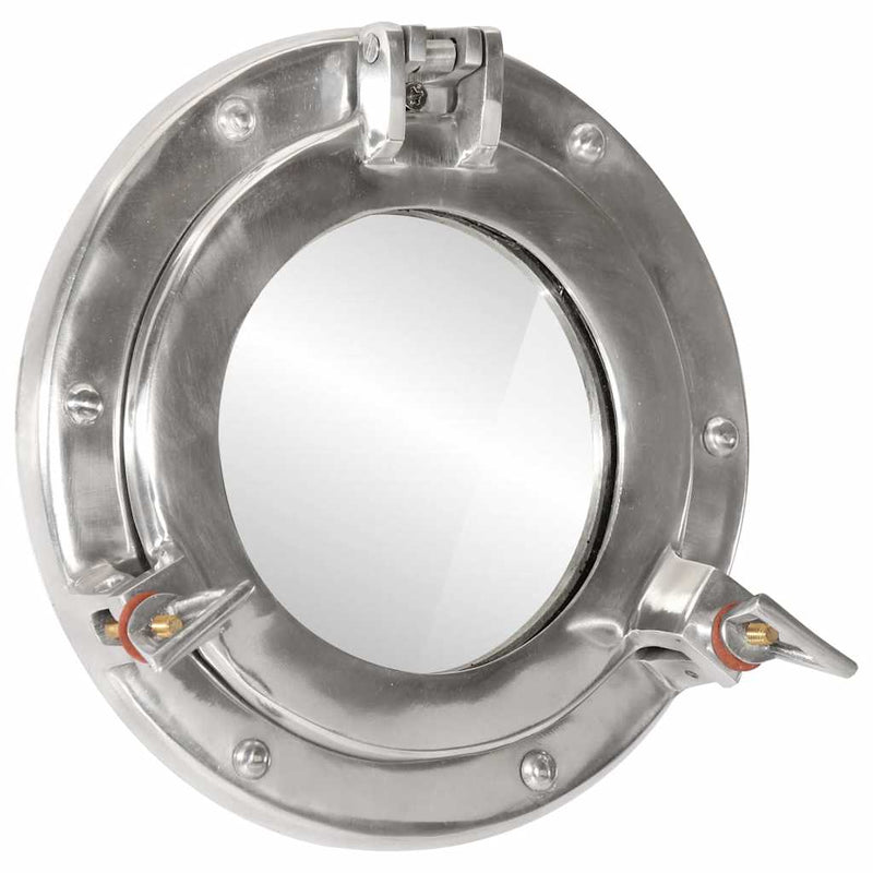 Afbeelding laden in galerijviewer, Vidaxl wandspiegel patrijspoort ø23 cm aluminium en glas
