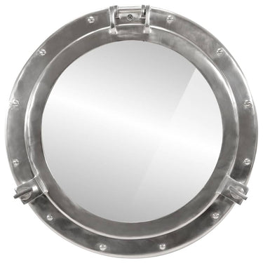 Vidaxl wandspiegel patrijspoort ø50 cm aluminium en glas