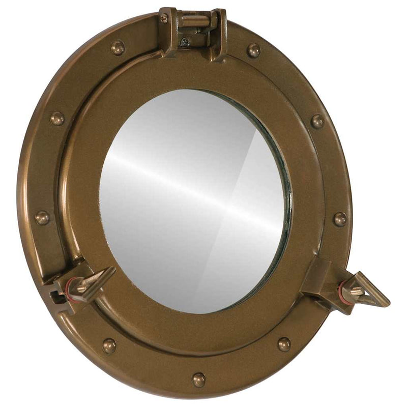 Afbeelding laden in galerijviewer, Vidaxl wandspiegel patrijspoort ø30 cm aluminium en glas
