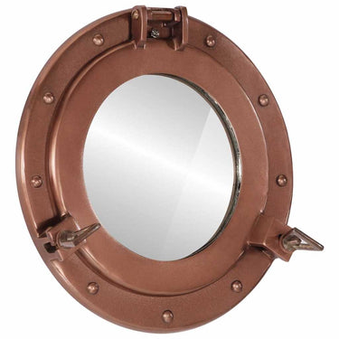 Vidaxl wandspiegel patrijspoort ø30 cm aluminium en glas