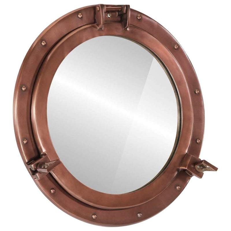 Load image into Gallery viewer, Vidaxl wandspiegel patrijspoort ø50 cm aluminium en glas
