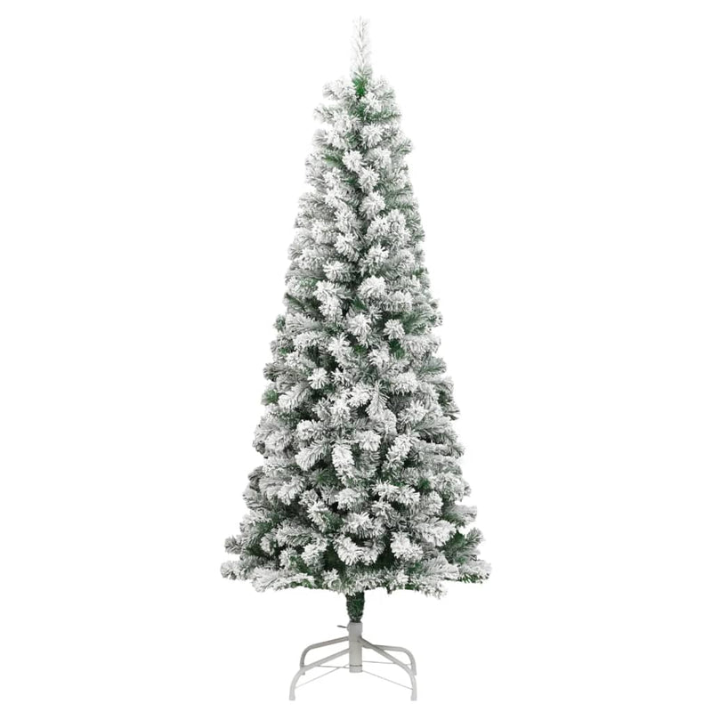 Load image into Gallery viewer, Vidaxl kunstkerstboom met scharnieren en sneeuw 210 cm
