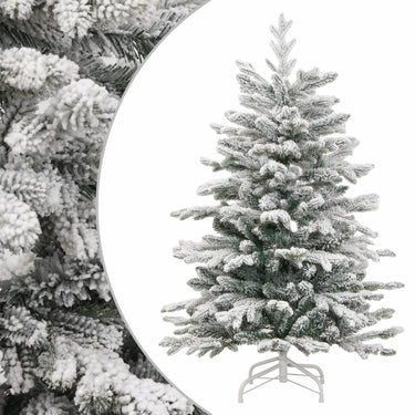 Vidaxl kunstkerstboom met scharnieren en sneeuw 150 cm
