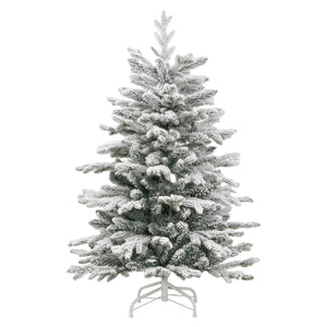 Vidaxl kunstkerstboom met scharnieren en sneeuw 150 cm