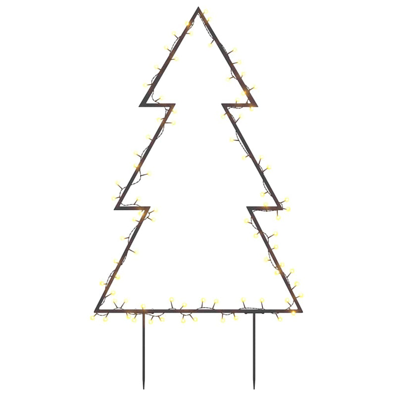 Load image into Gallery viewer, Vidaxl kerstverlichting kerstboom met grondpinnen 80 led's 60 cm
