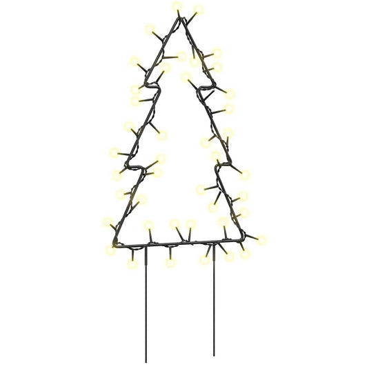 Vidaxl kerstverlichting kerstboom 3 st met grondpinnen 50 led's 30 cm
