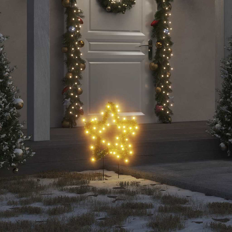 Load image into Gallery viewer, Vidaxl kerstverlichting ster 3 st met grondpinnen 50 led's 29 cm
