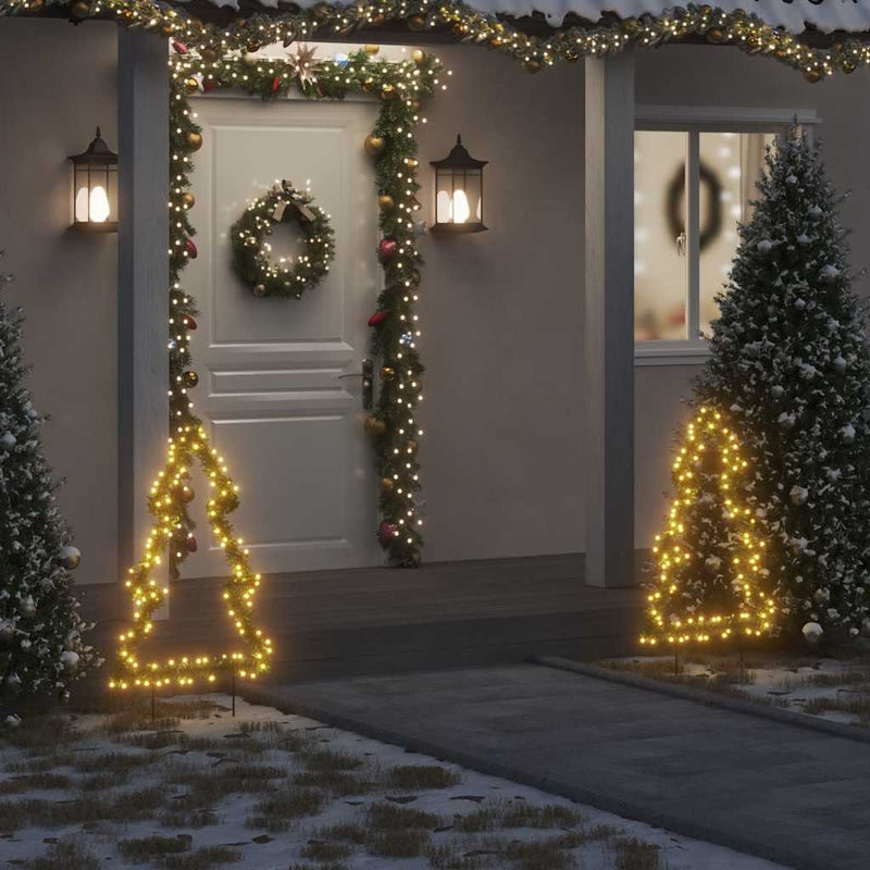 Load image into Gallery viewer, Vidaxl kerstverlichting met grondpinnen boom 115 led's 90 cm
