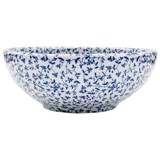 Vidaxl opzetwasbak rond φ41x14 cm keramiek wit en blauw