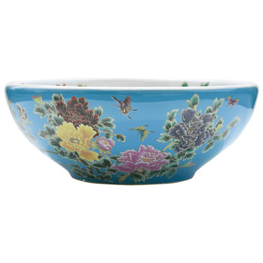 Vidaxl opzetwasbak rond φ41x14 cm keramiek meerkleurig