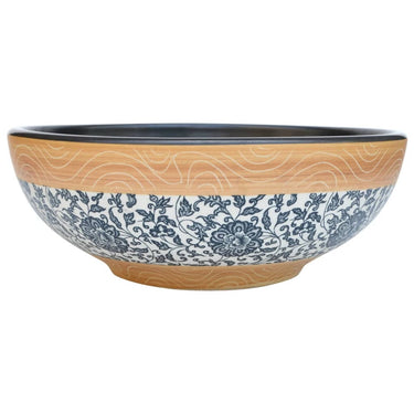 Vidaxl opzetwasbak rond φ41x14 cm keramiek meerkleurig