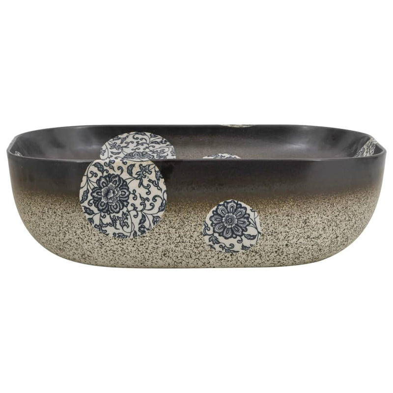 Load image into Gallery viewer, Vidaxl opzetwasbak rechthoekig 48x37,5x13,5 cm keramiek meerkleurig
