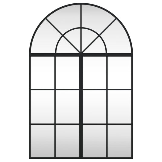 VidaXL Wandspiegel boog 60x90 cm ijzer zwart