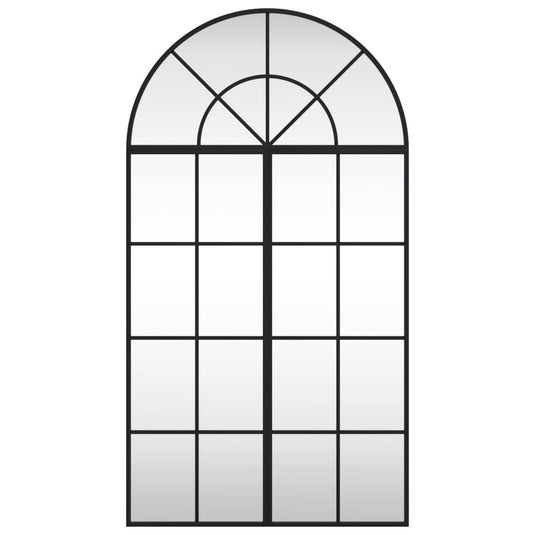 Vidaxl wandspiegel boog 60x110 cm ijzer zwart