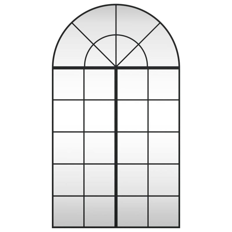 Load image into Gallery viewer, VidaXL Wandspiegel boog 80x140 cm ijzer zwart
