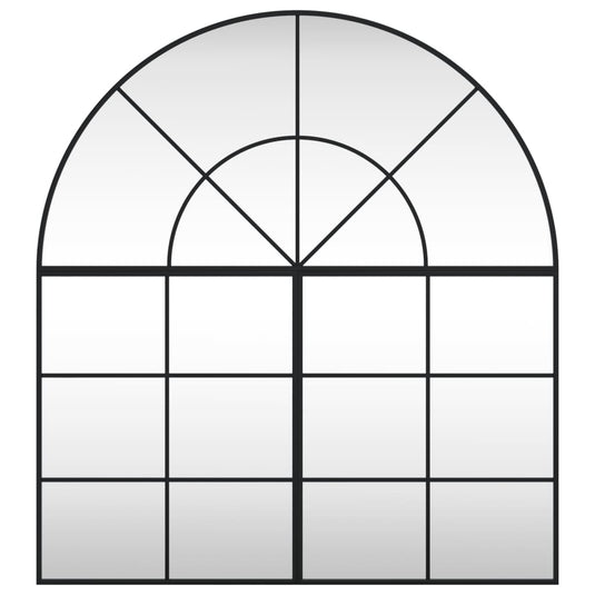Vidaxl wandspiegel boog 100x110 cm ijzer zwart
