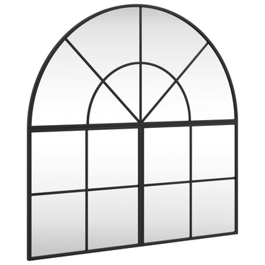 Vidaxl wandspiegel boog 80x80 cm ijzer zwart