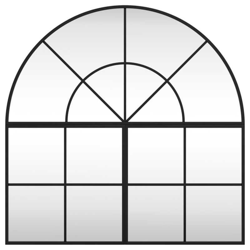 Load image into Gallery viewer, VidaXL Wandspiegel boog 80x80 cm ijzer zwart
