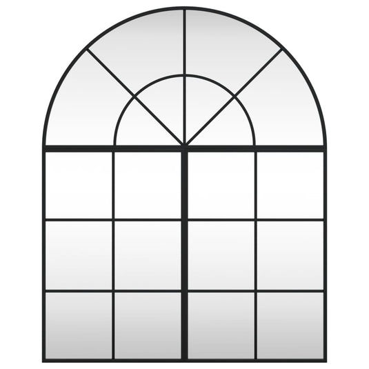 VidaXL Wandspiegel boog 80x100 cm ijzer zwart