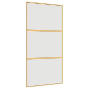Vidaxl schuifdeur 102,5x205 cm mat esg-glas en aluminium goudkleurig