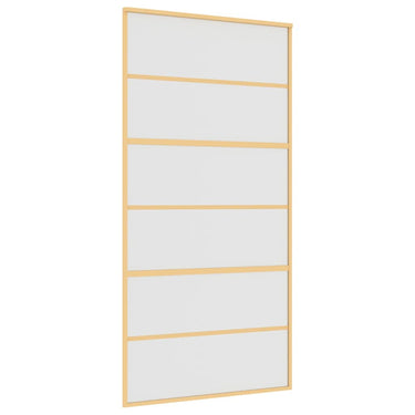 Vidaxl schuifdeur 102,5x205 cm mat esg-glas en aluminium goudkleurig