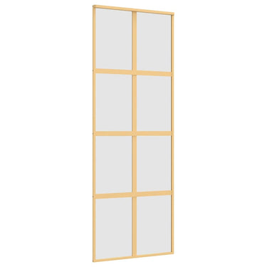 Vidaxl schuifdeur 76x205 cm mat esg-glas en aluminium goudkleurig
