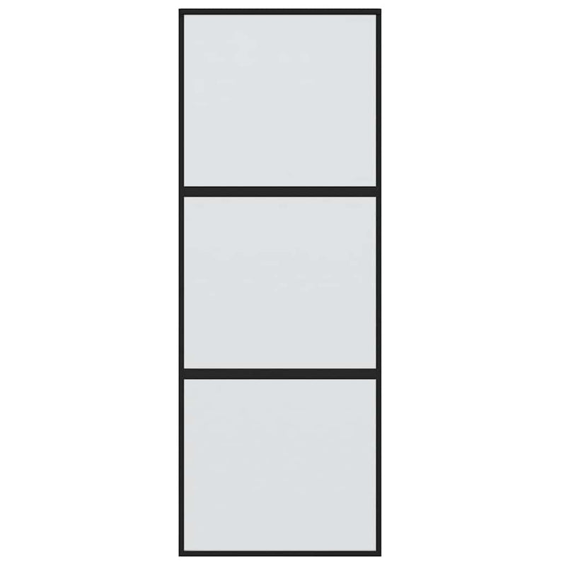 Load image into Gallery viewer, Vidaxl schuifdeur 76x205 cm gehard glas en aluminium zwart

