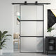 Vidaxl schuifdeur 102,5x205 cm gehard glas en aluminium zwart