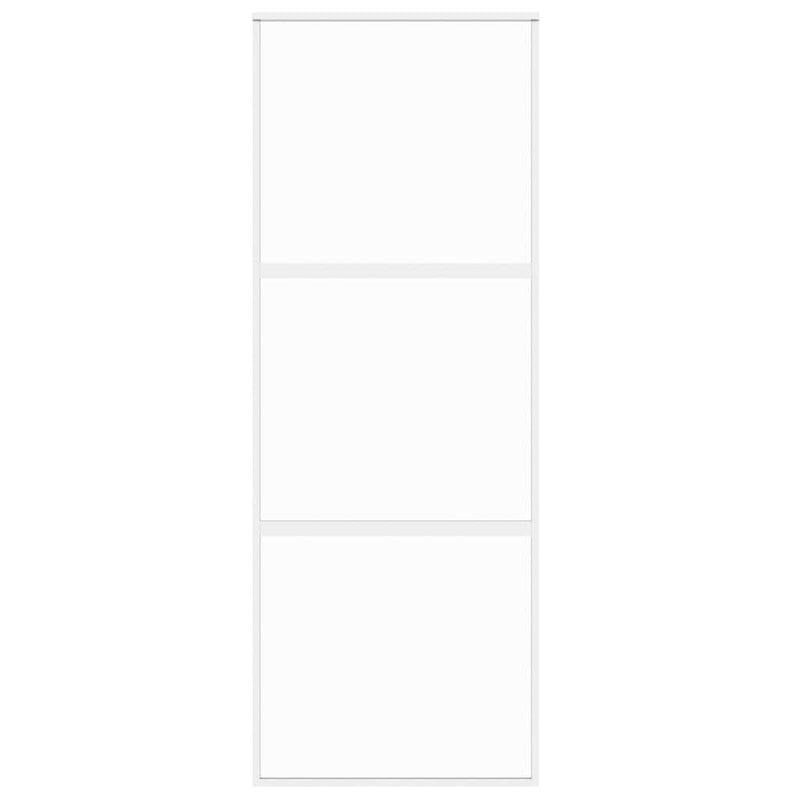 Load image into Gallery viewer, Vidaxl schuifdeur 76x205 cm gehard glas en aluminium wit
