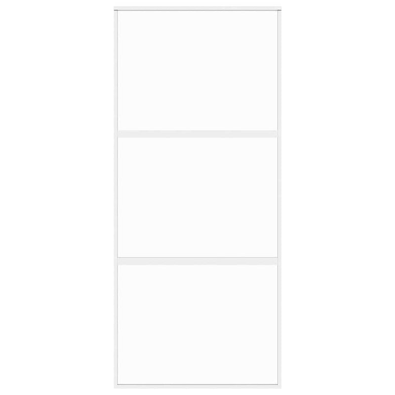 Load image into Gallery viewer, Vidaxl schuifdeur 90x205 cm gehard glas en aluminium wit
