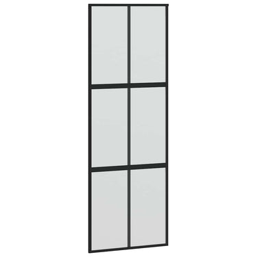 Vidaxl schuifdeur 90x205 cm gehard glas en aluminium zwart