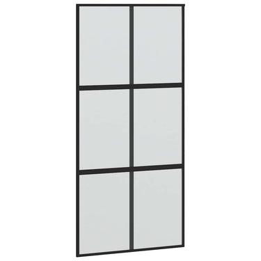 Vidaxl schuifdeur 102,5x205 cm gehard glas en aluminium zwart