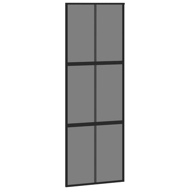 Vidaxl schuifdeur 76x205 cm gehard glas en aluminium zwart