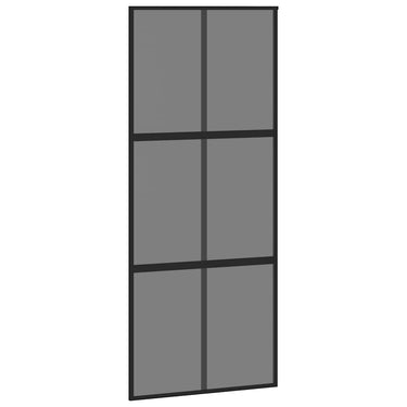 Vidaxl schuifdeur 90x205 cm gehard glas en aluminium zwart