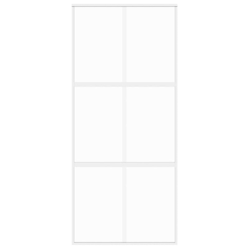 Load image into Gallery viewer, Vidaxl schuifdeur 90x205 cm gehard glas en aluminium wit
