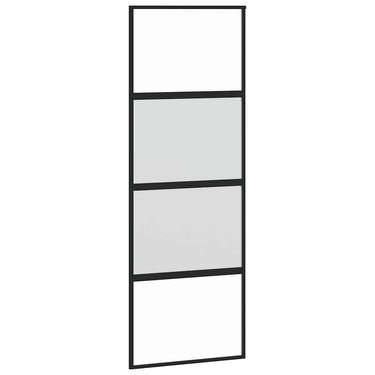 Vidaxl schuifdeur 76x205 cm gehard glas en aluminium zwart