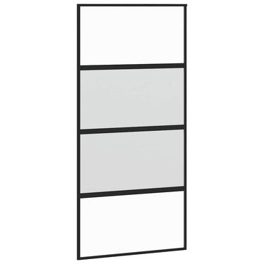 Vidaxl schuifdeur 102,5x205 cm gehard glas en aluminium zwart