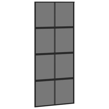 Vidaxl schuifdeur 90x205 cm gehard glas en aluminium zwart