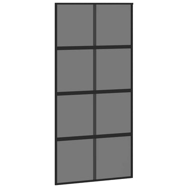 Vidaxl schuifdeur 102,5x205 cm gehard glas en aluminium zwart