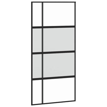 Vidaxl schuifdeur 102,5x205 cm gehard glas en aluminium zwart