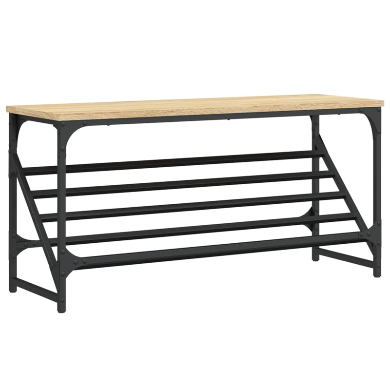 Load image into Gallery viewer, Vidaxl schoenenrek 90x30x45 cm bewerkt hout sonoma eikenkleurig
