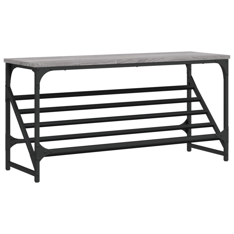 Load image into Gallery viewer, Vidaxl schoenenrek 90x30x45 cm bewerkt hout grijs sonoma eikenkleurig
