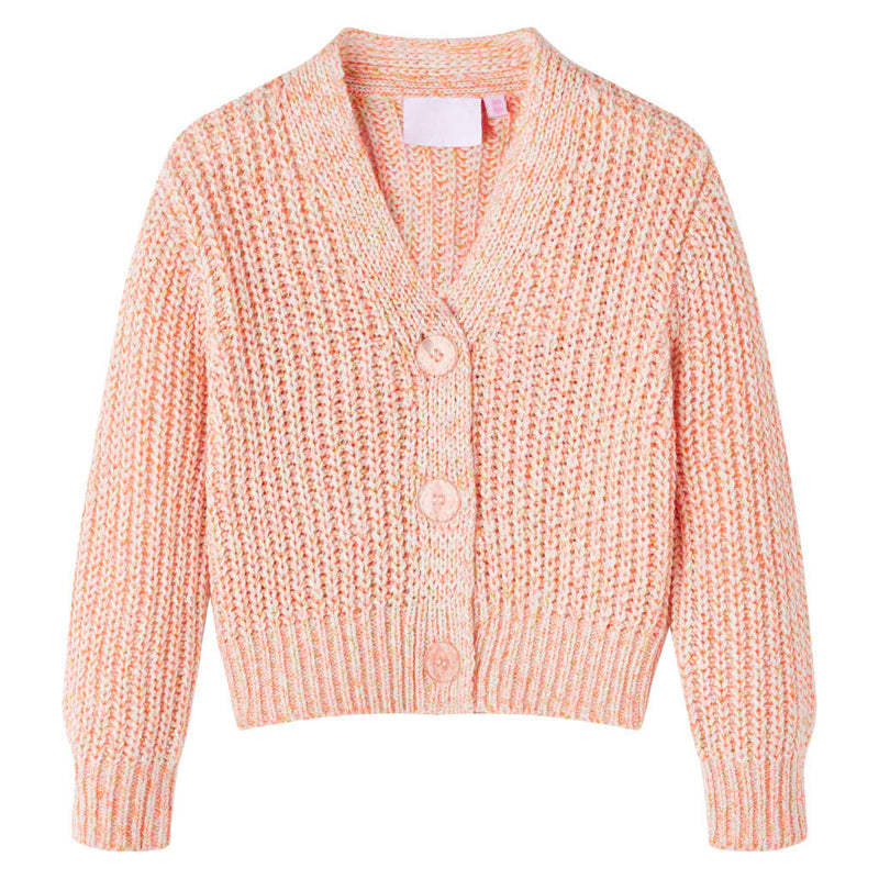 Load image into Gallery viewer, Vidaxl kindervest gebreid 128 gemengd roze
